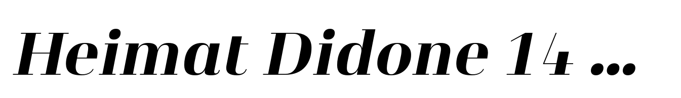 Heimat Didone 14 Extra Bold Italic